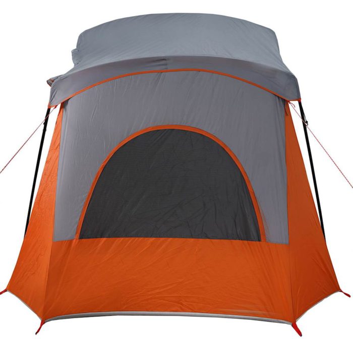 vidaXL Campingtelt 5 personer grå og oransje vanntett