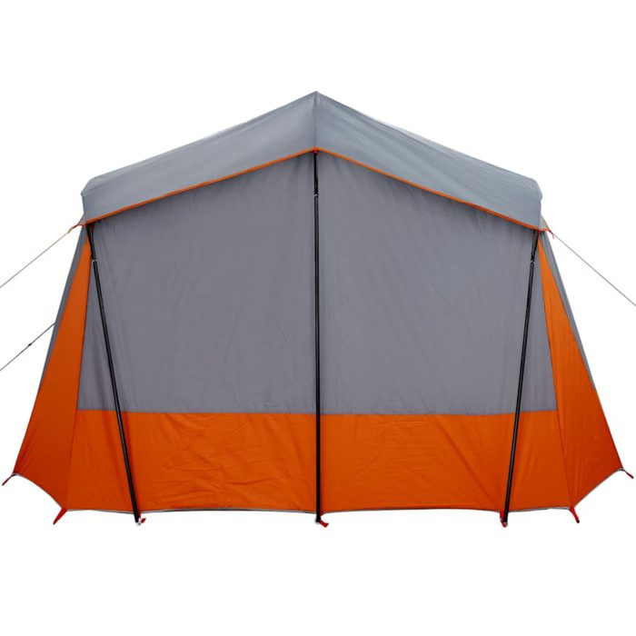 vidaXL Campingtelt 5 personer grå og oransje vanntett