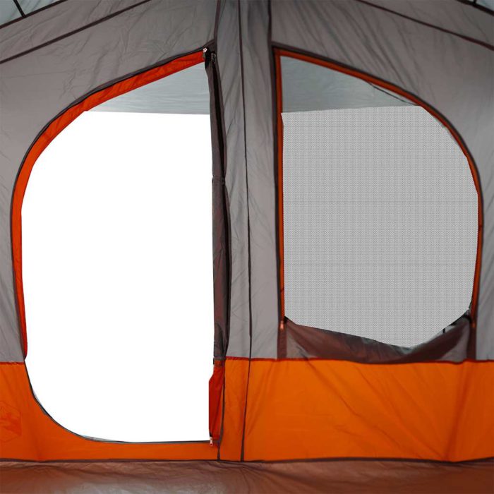 vidaXL Campingtelt 5 personer grå og oransje vanntett