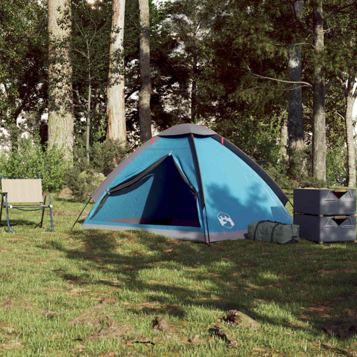 vidaXL Kuppeltelt for camping 1 person blå vanntett
