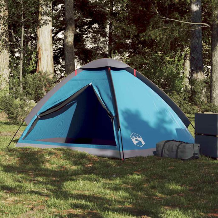 vidaXL Kuppeltelt for camping 1 person blå vanntett