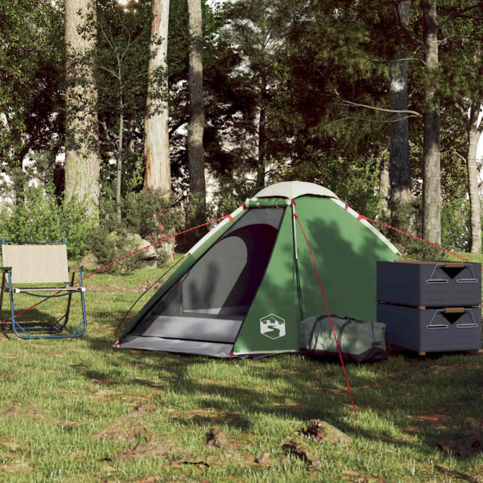 vidaXL Kuppeltelt for camping 2 personer grønn vanntett