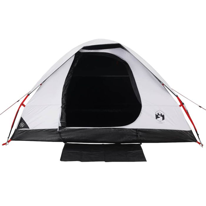 vidaXL Kuppeltelt for camping 2 personer hvit blendingsstoff vanntett