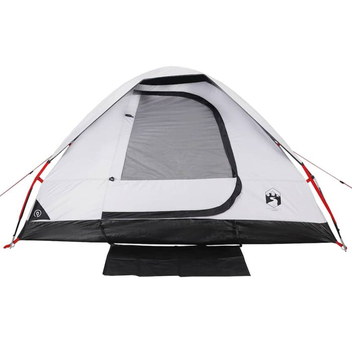 vidaXL Kuppeltelt for camping 2 personer hvit blendingsstoff vanntett
