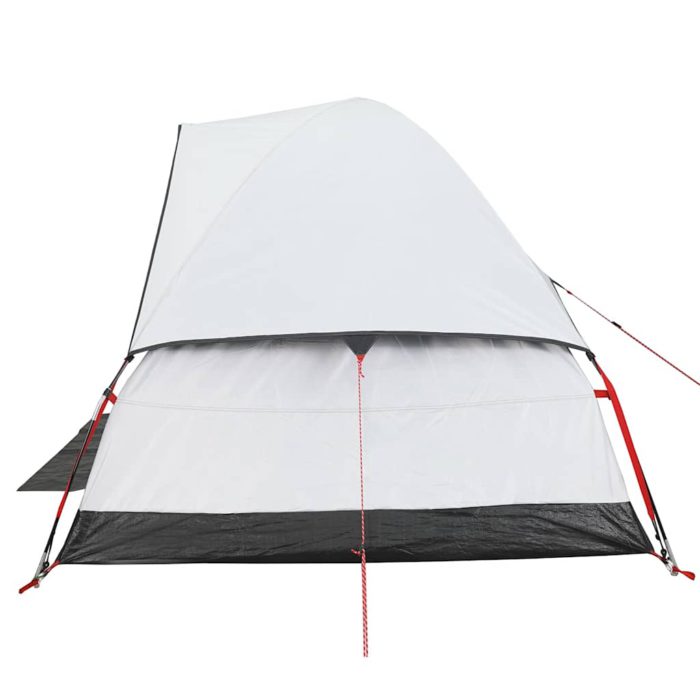 vidaXL Kuppeltelt for camping 2 personer hvit blendingsstoff vanntett