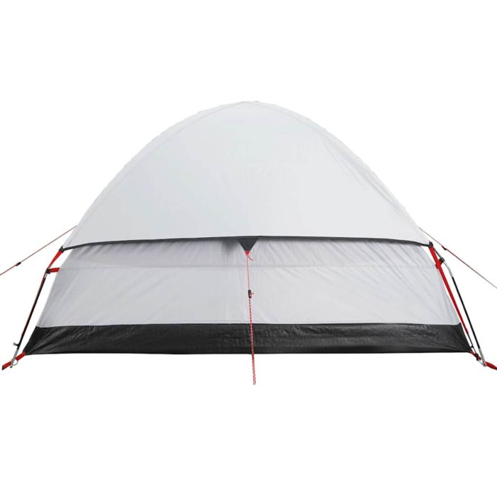 vidaXL Kuppeltelt for camping 2 personer hvit blendingsstoff vanntett