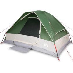 vidaXL Kuppeltelt for camping 4 personer grønn vanntett