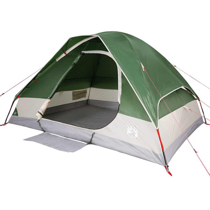 vidaXL Kuppeltelt for camping 4 personer grønn vanntett
