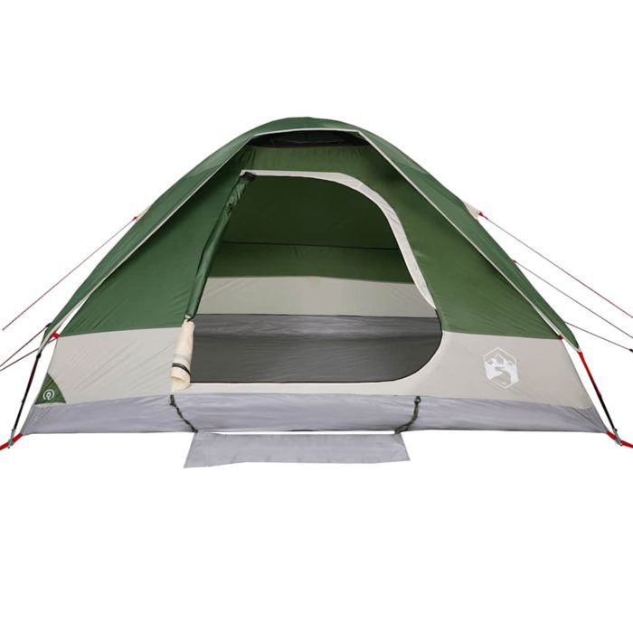 vidaXL Kuppeltelt for camping 4 personer grønn vanntett