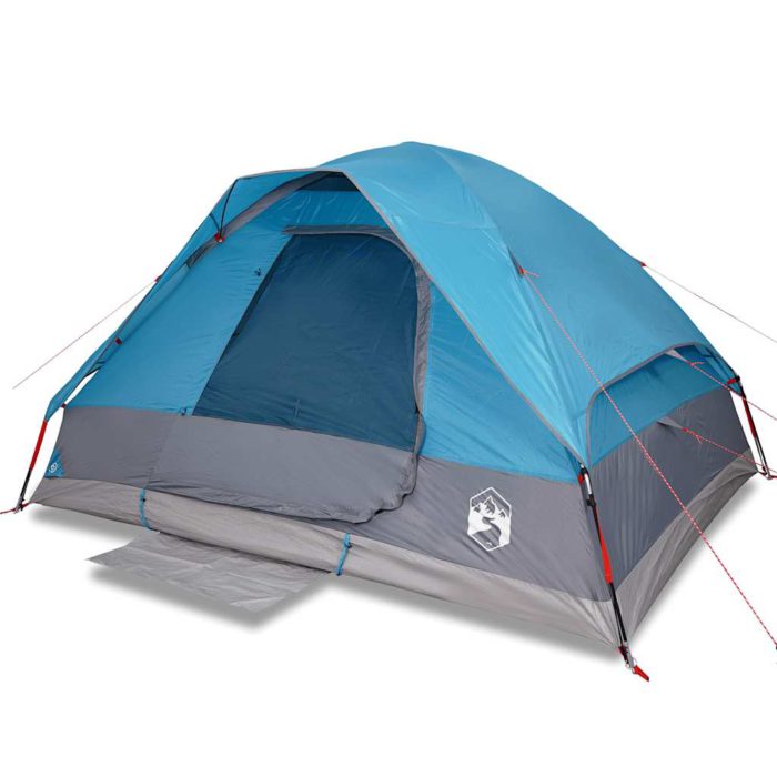 vidaXL Kuppeltelt for camping 6 personer blå vanntett