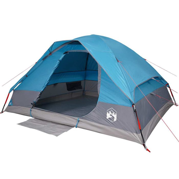 vidaXL Kuppeltelt for camping 6 personer blå vanntett