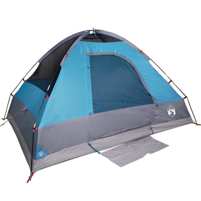 vidaXL Kuppeltelt for camping 6 personer blå vanntett