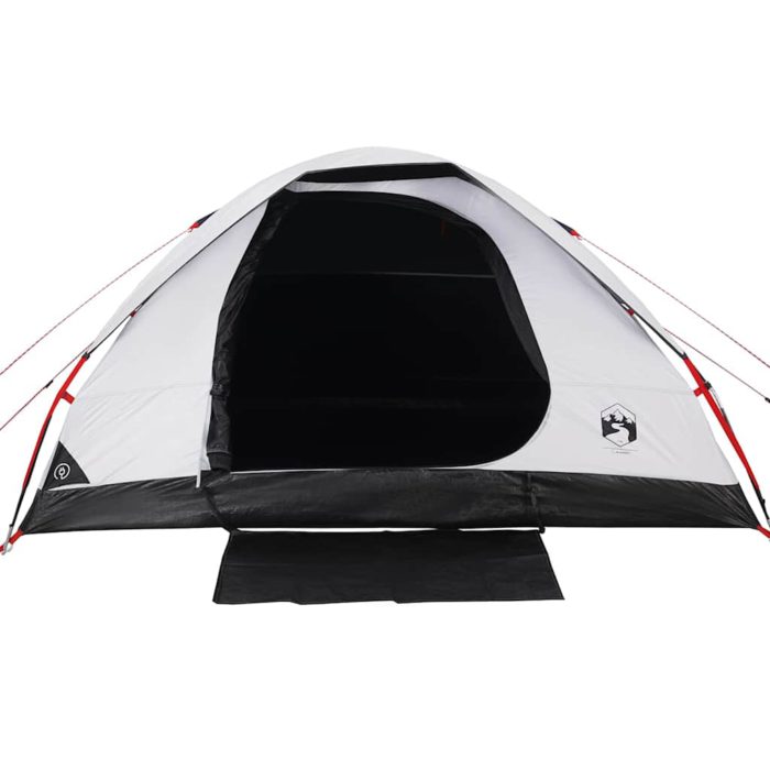 vidaXL Kuppeltelt for camping 6 personer hvit blendingsstoff vanntett