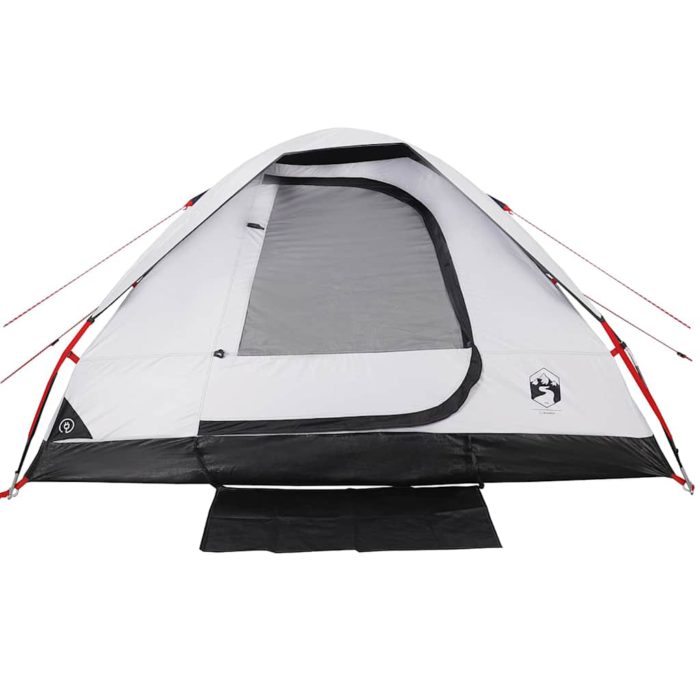vidaXL Kuppeltelt for camping 6 personer hvit blendingsstoff vanntett