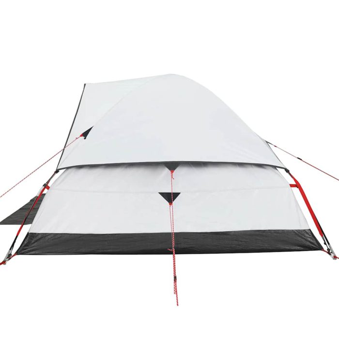 vidaXL Kuppeltelt for camping 6 personer hvit blendingsstoff vanntett