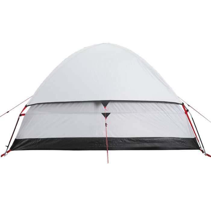 vidaXL Kuppeltelt for camping 6 personer hvit blendingsstoff vanntett