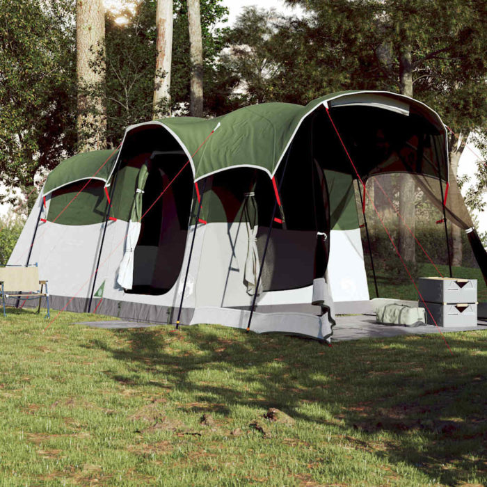 vidaXL Tunneltelt for camping 8 personer grønn vanntett