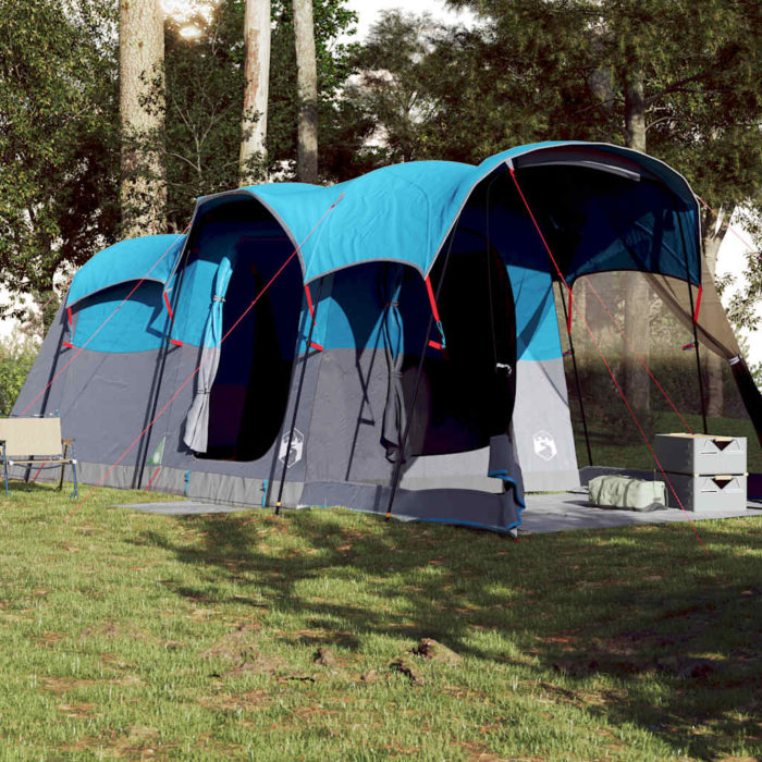 vidaXL Tunneltelt for camping 8 personer blå vanntett