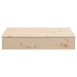 vidaXL Sandkasse med lokk 111x111x19,5 cm heltre furu