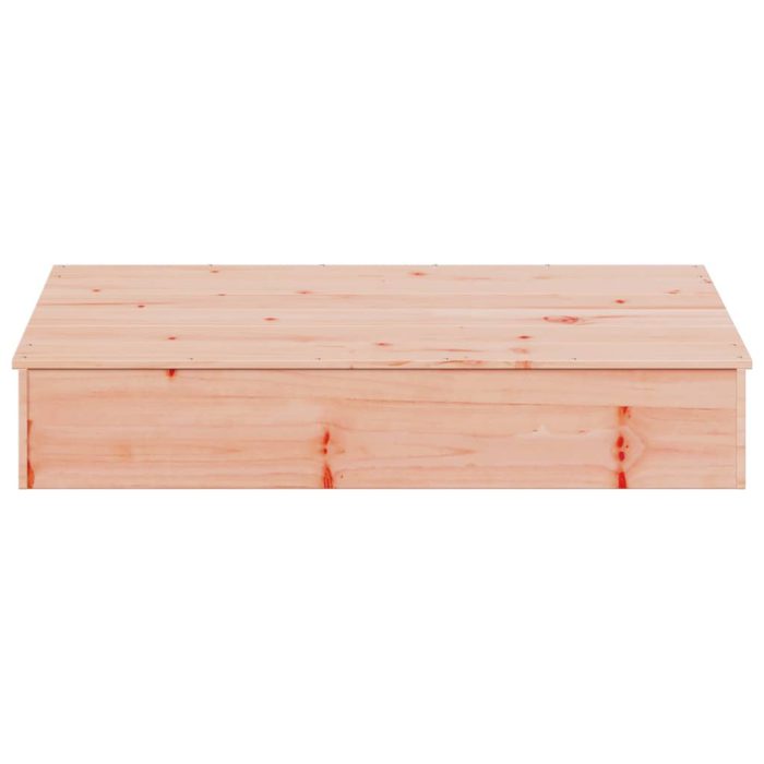 vidaXL Sandkasse med lokk 111x111x19,5 cm heltre douglasgran