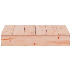 vidaXL Sandkasse med lokk 111x111x19,5 cm heltre douglasgran