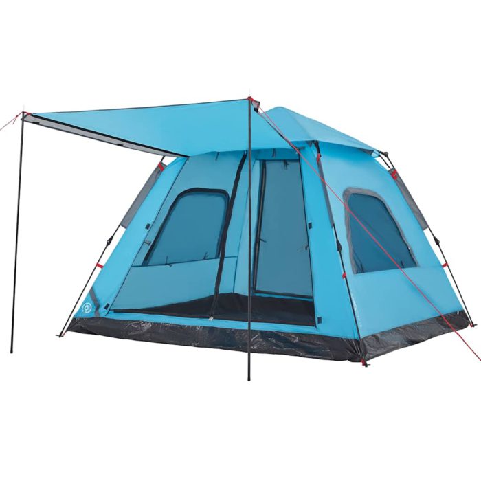 vidaXL Campingtelt 3 personer blå hurtigutløser