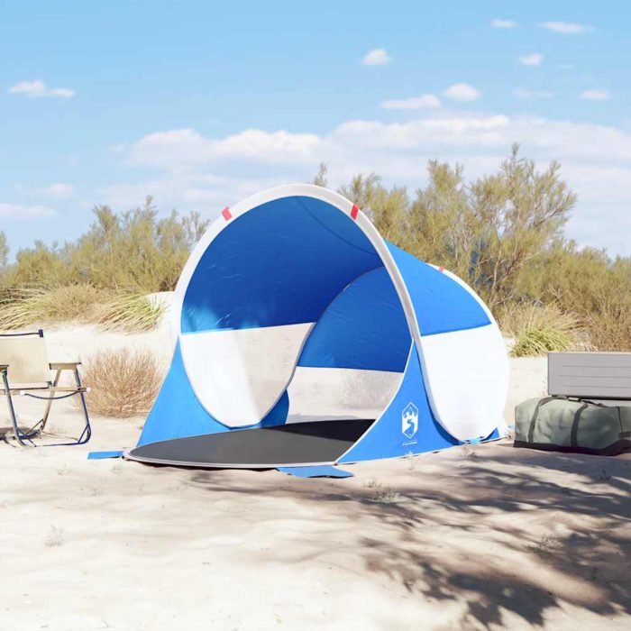 vidaXL Strandtelt azurblå pop-up vanntett