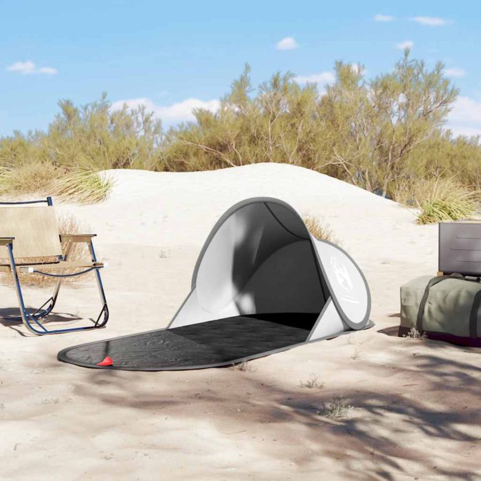 vidaXL Strandtelt grå pop-up vanntett