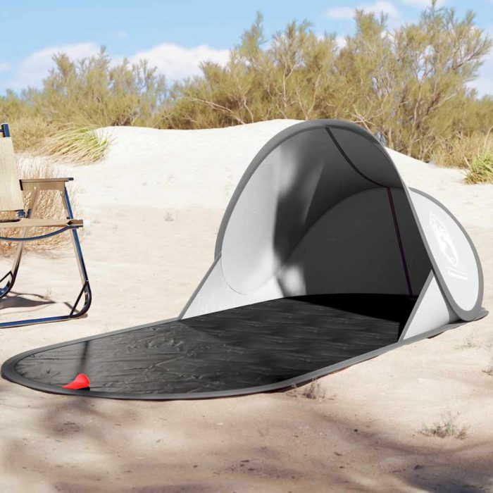 vidaXL Strandtelt grå pop-up vanntett