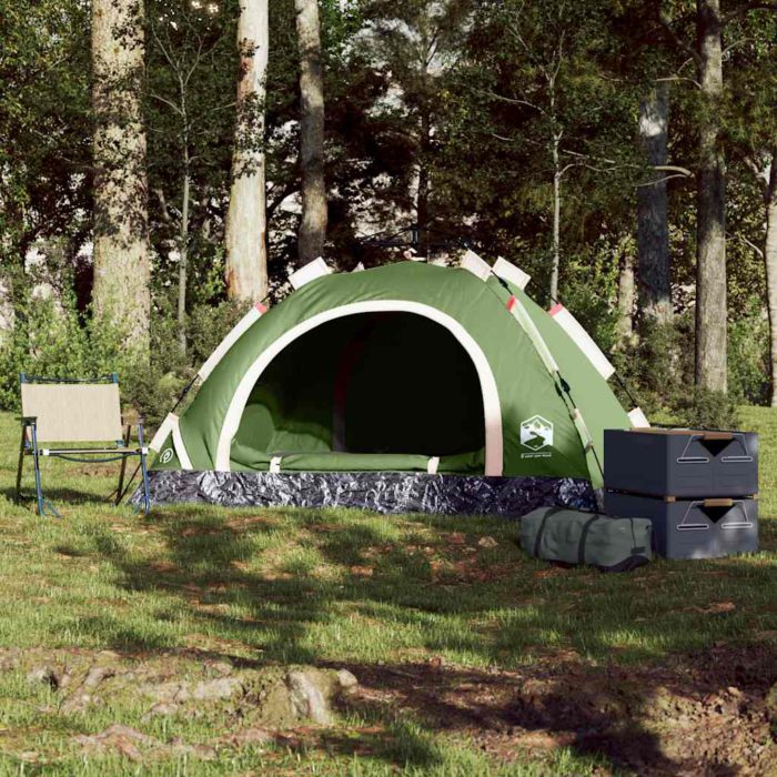 vidaXL Campingtelt 2 personer grønn hurtigutløser