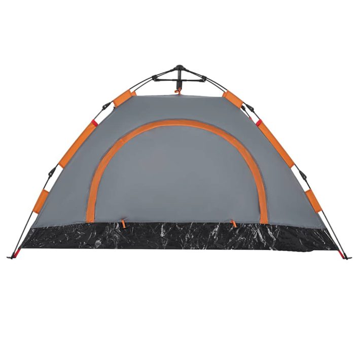 vidaXL Campingtelt 2 personer grå og oransje hurtigutløser