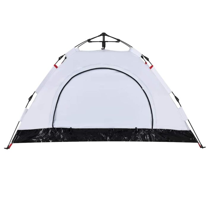 vidaXL Campingtelt 2 personer hvit blendingsstoff hurtigutløser