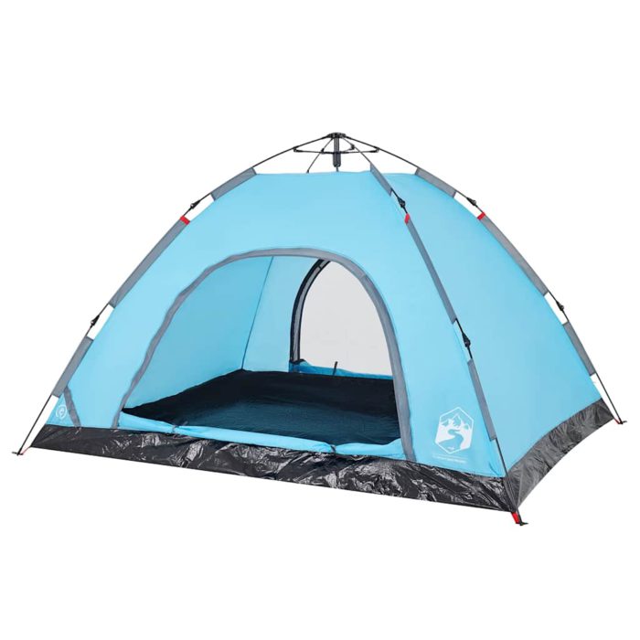 vidaXL Campingtelt 4 personer blå hurtigutløser