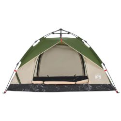 vidaXL Kuppeltelt for camping 3 personer grønn hurtigutløser