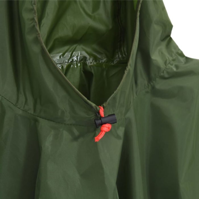 vidaXL Regnponcho med hette 2-i-1 design grønn 223×145 cm