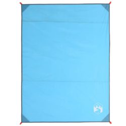 vidaXL Piknikteppe med knagger blå 205×155 cm