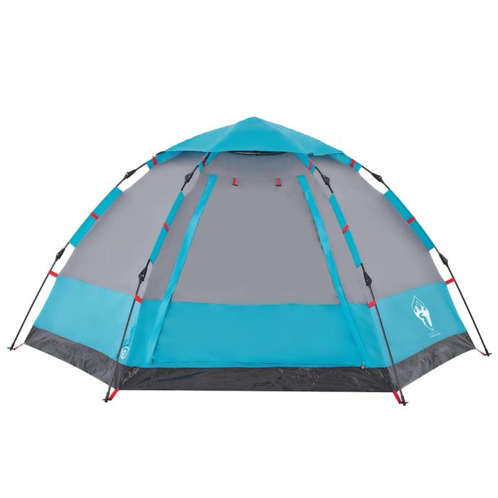 vidaXL Campingtelt 4 personer blå hurtigutløser