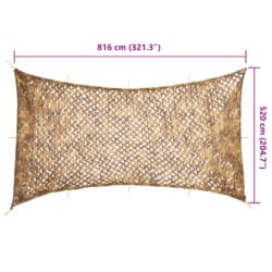 vidaXL Kamuflasjenett med oppbevaringspose 816×520 cm sand