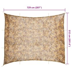 vidaXL Kamuflasjenett med oppbevaringspose 729×602 cm sand