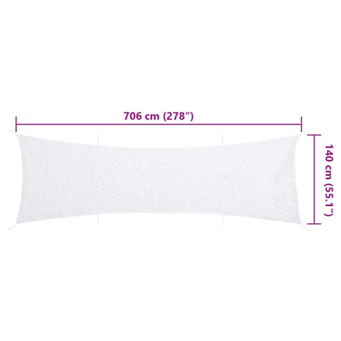 vidaXL Kamuflasjenett med oppbevaringspose 706×140 cm hvit