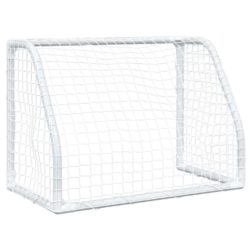 vidaXL Fotballmål for barn 2 stk med ball hvit 64x35x48 cm metall