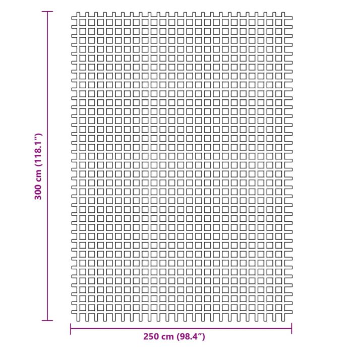 vidaXL Telt teppe blå 3×2,5 m