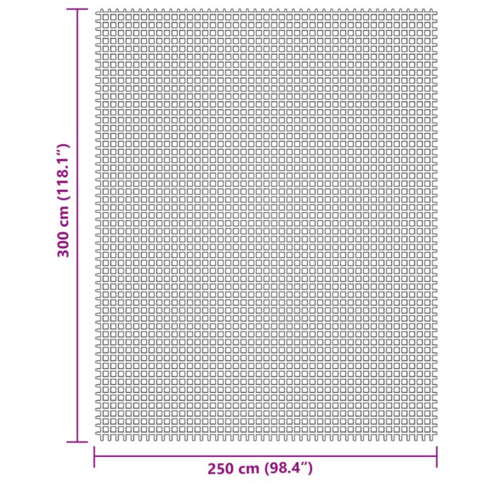 vidaXL Telt teppe lysegrå 3×2,5 m