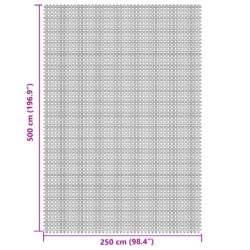 vidaXL Telt teppe kremhvit 5×2,5 m