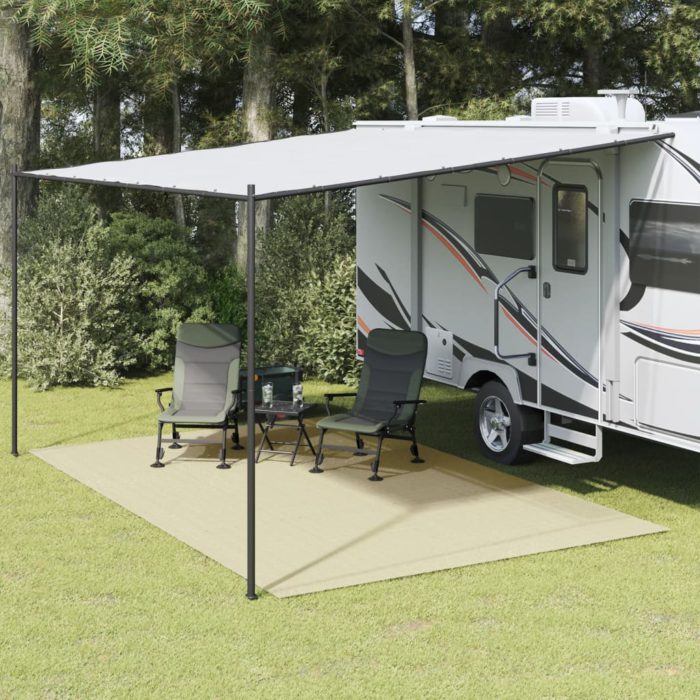 vidaXL Telt teppe kremhvit 5×3 m