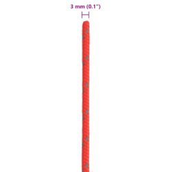 vidaXL Barduner med refleksstrimler og skiftenøkler 50 m 3 mm