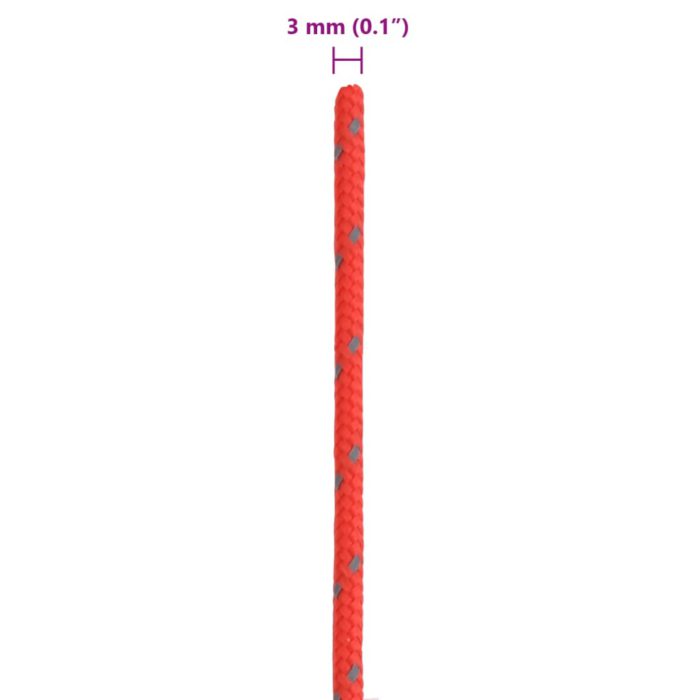 vidaXL Barduner med refleksstrimler og skiftenøkler 50 m 3 mm