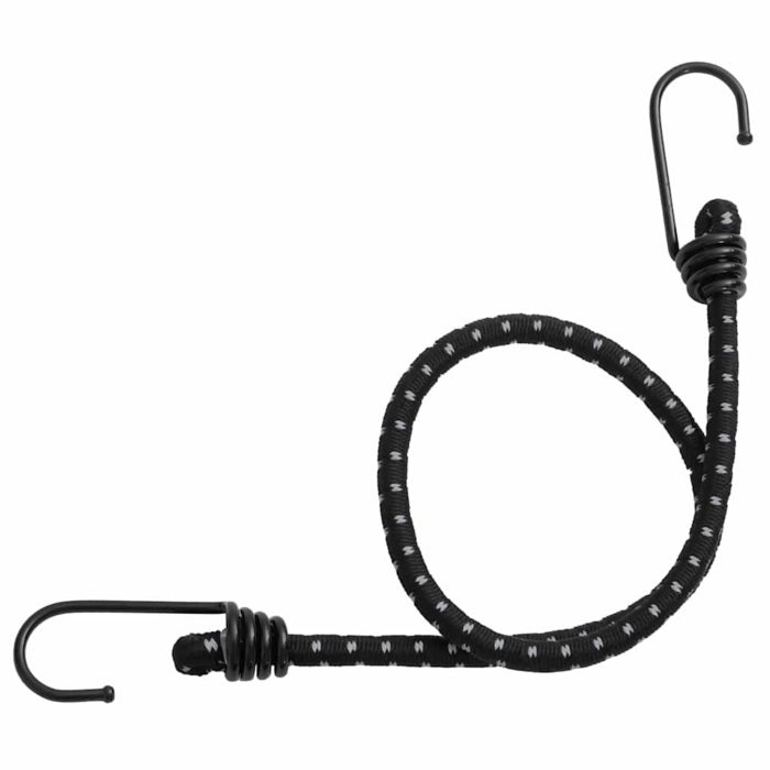 vidaXL Strikksnorer med refleksstrimler og kroker 10 stk 59 cm