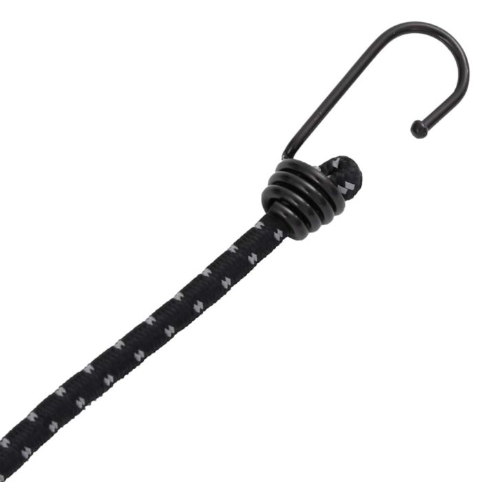 vidaXL Strikksnorer med refleksstrimler og kroker 10 stk 59 cm