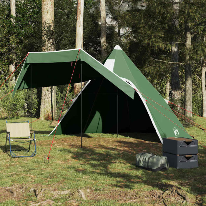 vidaXL Campingtelt tipi 5 personer grønn vanntett